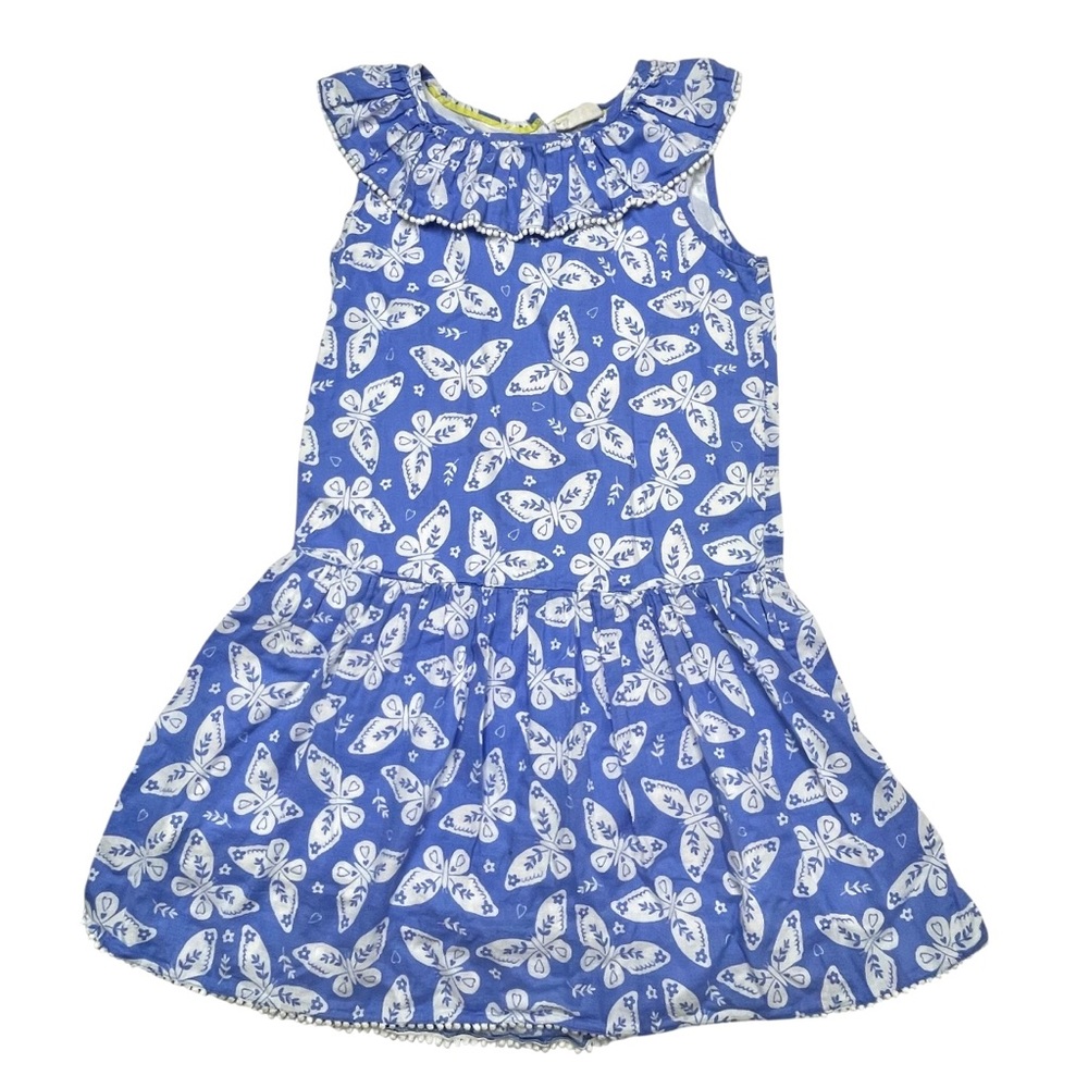 Mini Boden butterfly blue white dress size 9/10